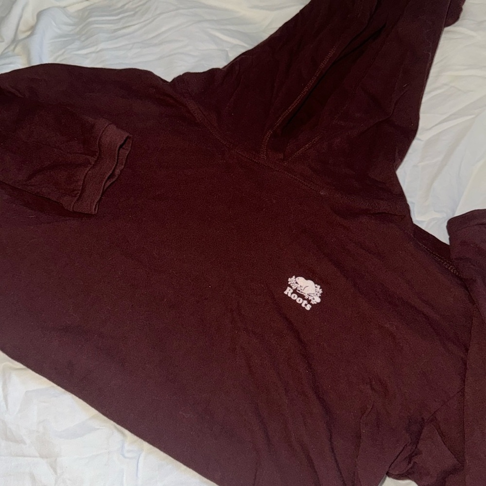 Lightweight roots hoodie size small burgundy